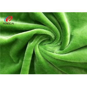 China Green Color Micro Velvet Material , Velvet Upholstery Fabric 60 Inch Wide supplier
