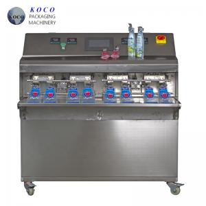 China Stainless Steel Semi Automatic Juice Filling Machine PLC and  Touch Screen supplier