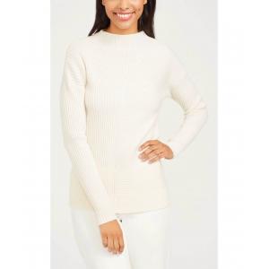 WOMEN'S 70% wool/30% cashmere KNITTED RIB SWEATER