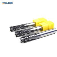 China Tungsten Steel Milling 4 Flute End Mill / 6mm 8mm 12mm Cutter End Mill For Stainless Steel on sale