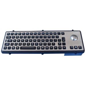 71keys reinforced rear panel mount keyboard with LED and trackball version