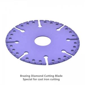 Brazing Diamond Cut Circular Saw Blade , Purple 400mm Diamond Saw Blade