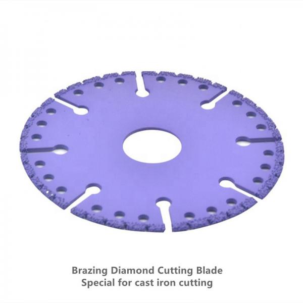 Brazing Diamond Cut Circular Saw Blade , Purple 400mm Diamond Saw Blade