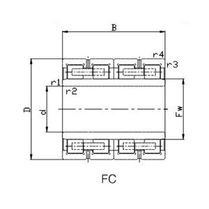 China Four-Row Cylindrical C3 Axial Rolling Bearings FC4666206 supplier