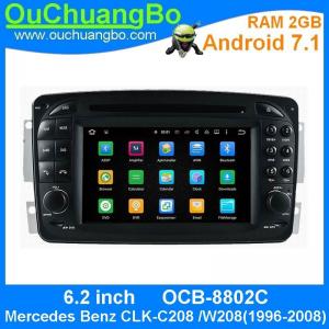 China Ouchuangbo 6.2 inch digital screen car audio multimedia android 7.1 for Mercedes Benz CLK-C208 W208(1996-2008) supplier