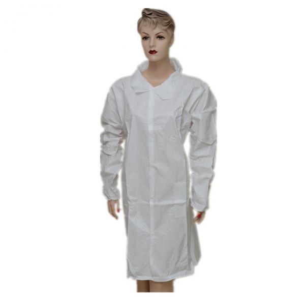 Breathable Disposable Plastic Lab Coats Lint Free For Chemical Workshop