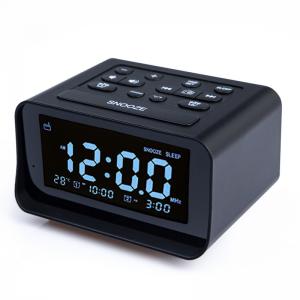 Home Hotel LED Clock Radio , Portable Desk Radio With USB Port