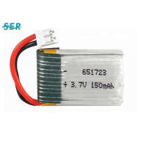 China Small RC Drone Battery 3.7v 150mah Lipo Cell 651723 High Rate 15C For X2 RC Quadcopter on sale