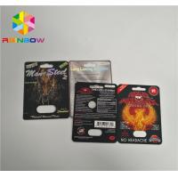 China 3d Rhino Blister Card Plastic Blister Packaging Display Box For Capsules Sex Pills on sale