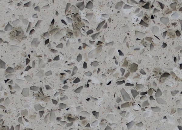 Non - Porous Artificial Quartz Stone / Smooth Engineered Granite Countertops
