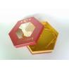 Hexagon Shape Elegant Rigid Gift Boxes, Luxury Food Packaging Box For Festival