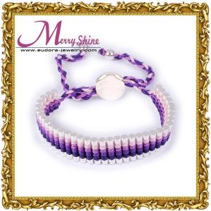 China A violeta bonita liga a joia dos braceletes da amizade personalizada para os presentes LS010 das meninas supplier