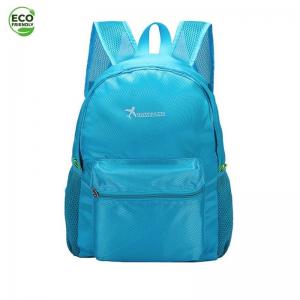 China Reflective Foldable Travel Mountain Climbing Backpack RPET Oxford Diamond Mesh Polyester supplier