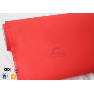 China Heat Resistant Flame Proof Acrylic Coated Fiberglass Fire Blanket  490g Red supplier