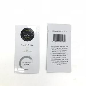 Customized Disposable Small Sample Pouch For Facial cleanser Eye Serum Three Side Sealed Sachet For Makeup Products