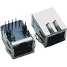 China Single Port RJ45 Modular Jack Connector Tab Down 10 / 100M Integrated With Filter wholesale