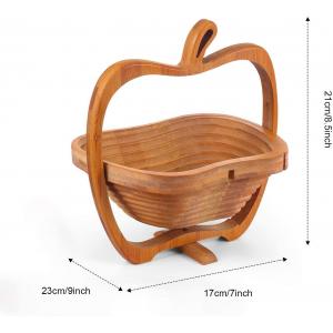 China Promotion Modern Odm Folding Bamboo Fruit Basket 9 X 8.5 Inches supplier