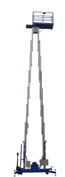 Platform Height Max 10m Double Mast Aluminum Vertical Lift Loading Capacity
