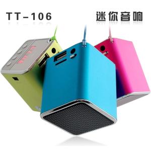 China TT-106は小型スピーカーがTVと接続できるNIZHI携帯電話、スピーカーとしてiPod Iphoneを黒くします on sale