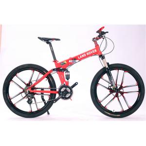 High grade OEM customized logo Shimano M610 aluminium alloy folding mountain bike with dual suspension