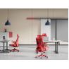 China Modern Red Office Furniture Swivel Manager Chair with Adjustable Backrest and Design wholesale