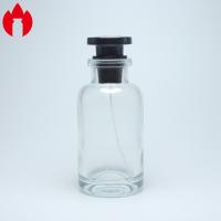 China 100ml Clear Perfume Moulded Glass Bottles With Pump Spray on sale