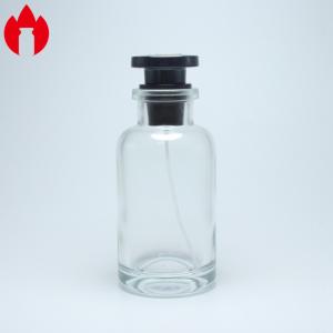 China 100ml Clear Perfume Moulded Glass Bottles With Pump Spray supplier