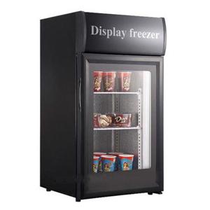 50L Commercial Glass Door Freezer Single Door Ice Cream Display Freezer