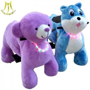 China Hansel entertainment animal children ride and happy rides on animal with photo frame plush animal scooter supplier