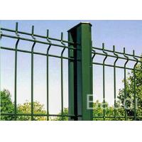 China Green Vinyl Coated Wire Mesh Fence Boundary With Metal Post Simple Structure on sale