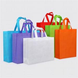 China Customized Logo Non Woven Bag Reusable Shopping Recycled Plastic Tote Bags supplier