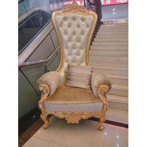 China Xinyu ISO14001 Antique Hotel Furniture Luxury King Gold Throne Chairs supplier