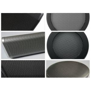China Black Hexagonal Perforated Metal Speaker Grill Mesh SS 0.5mm Thickness supplier