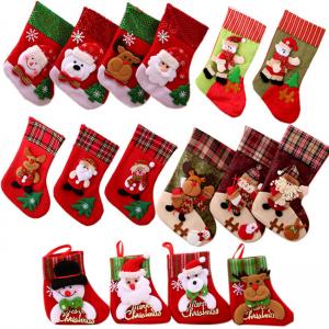 SGS Xmas Santa Snowman Reindeer Christmas Stockings 6 Inch X 5 Inch