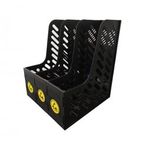 China A4 Size Permanent ESD Safe Magazine File Basket 3 Compartments Drawer Options supplier