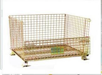 Zinc plated heavy duty wire mesh storage basket with wheels