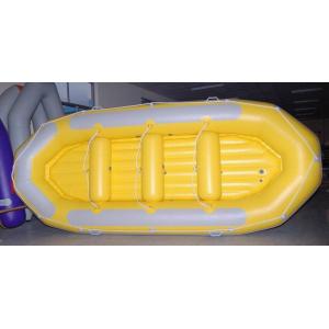 China 470 Cm 12 Person Inflatable Raft , Heavy Duty PVC Inflatable Drift Boat With Double Airmat supplier