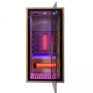 1 Person Size Low EMF Infrared Sauna With 8mm Tempered Glass Door