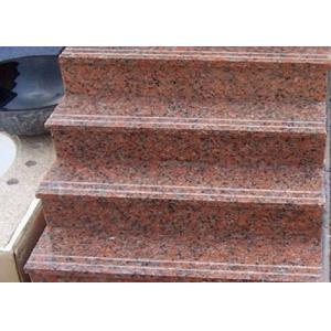Red Straight Granite Step Treads For Indoor Outdoor Step Finish Optional