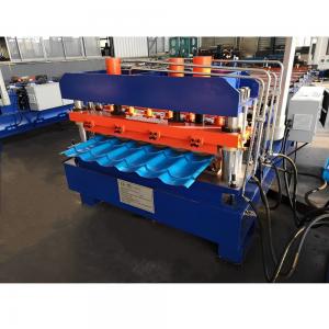 China Step Tile Roof Sheet Roll Forming Machine 0.3mm - 0.8mm Thickness supplier