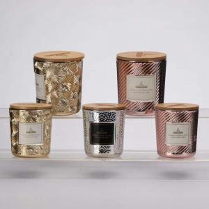 Spray Gold Votive Glass Candle Holder With Mercury Finish