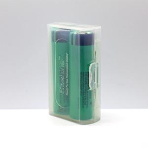 China Clear color 2*18650 battery holder plastic case/18650 battery plastic battery case for 2pcs 18650 batteries supplier
