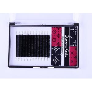 China Volume 0.12MM Flat Eyelash Extensions , Ellipse Flat Lashes Synthetic Fiber Material supplier