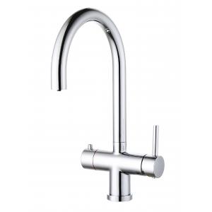 Chrome Brass Kitchen Mixer Faucet Single Hole Mount for Precise Water Control T9000