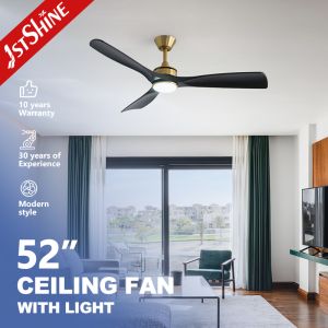 China 52 Inch Ceiling Fan with LED Light and Customizable Design Modern and Stylish for Any Room or Office with Remote Control wholesale