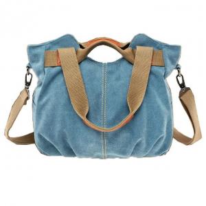 China Versatile Retro Dumpling Shape Canvas Womens Tote Bags wholesale