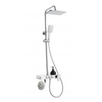 China 201 304 Stainless Steel Rain Brass Shower Set Mirror Polished on sale