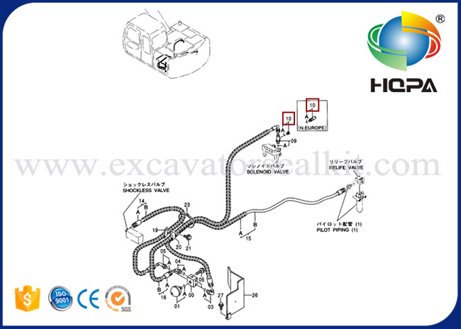 4380677 20PS586-23 Pressure Sensor For Hitachi EX100-5 EX120-5 EX200-5 EX220-5