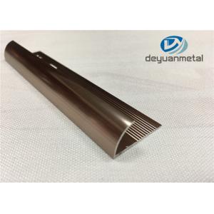 China 6063 T5 Aluminium Extrusion Profile Metal Transition Strips For Flooring With Polishing Bronze supplier