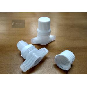 Reclosable Soft Drink Bottle Spout Cap 9.6mm Inner Diameter , White Color